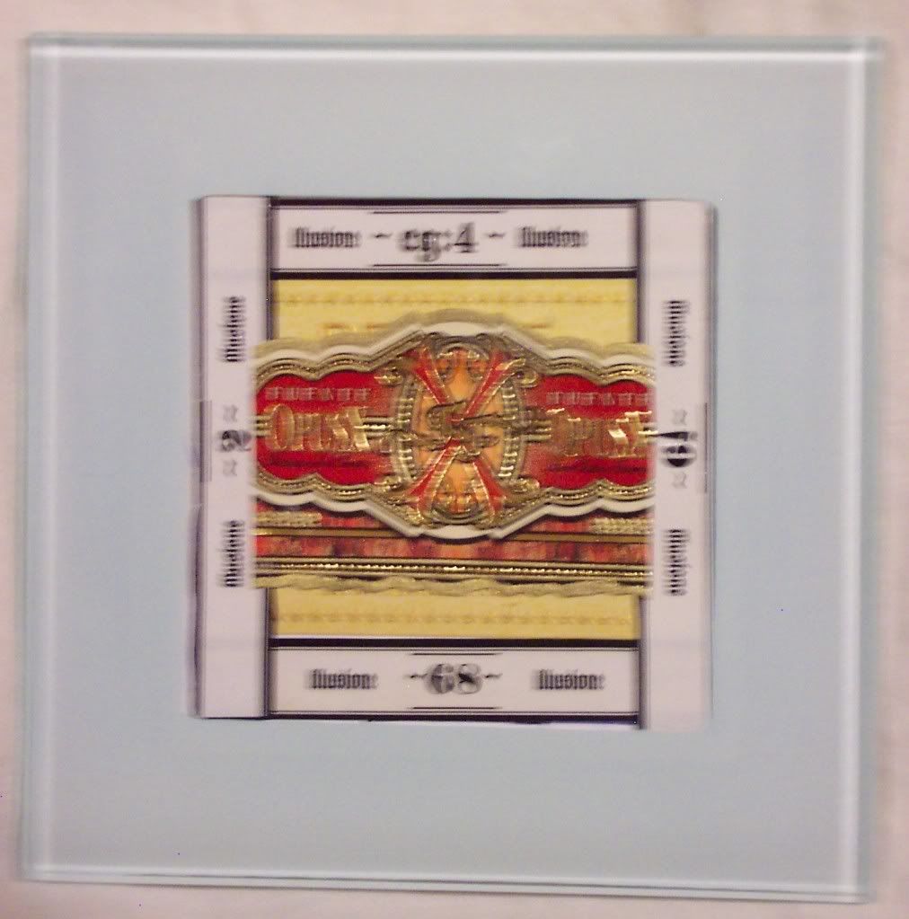 I made some cigar band coasters...